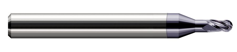 Picture of Harvey Tool 978508-C3 .125 Ball Carbide Stb FL 3x RCH EM, AlTiN End Mill Standard Flute Standard Helix Carbide AlTiN Single End Ball NoseBall